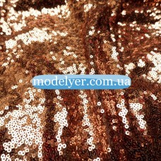 Ткань Пайеточная мелкая (кофейный)